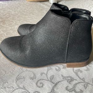 Cat & Jack Sparkly Black Booties - size 13
